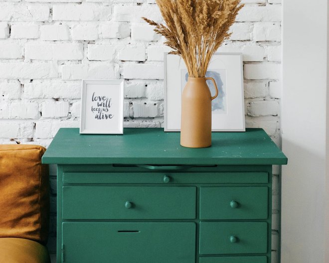 green dresser